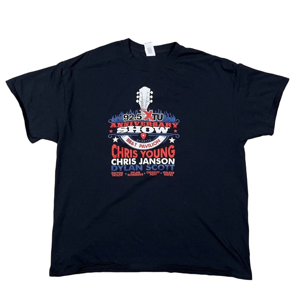 Chris Young Chris Jansen Dylan Scott Black Music Festival T-Shirt Size XL
